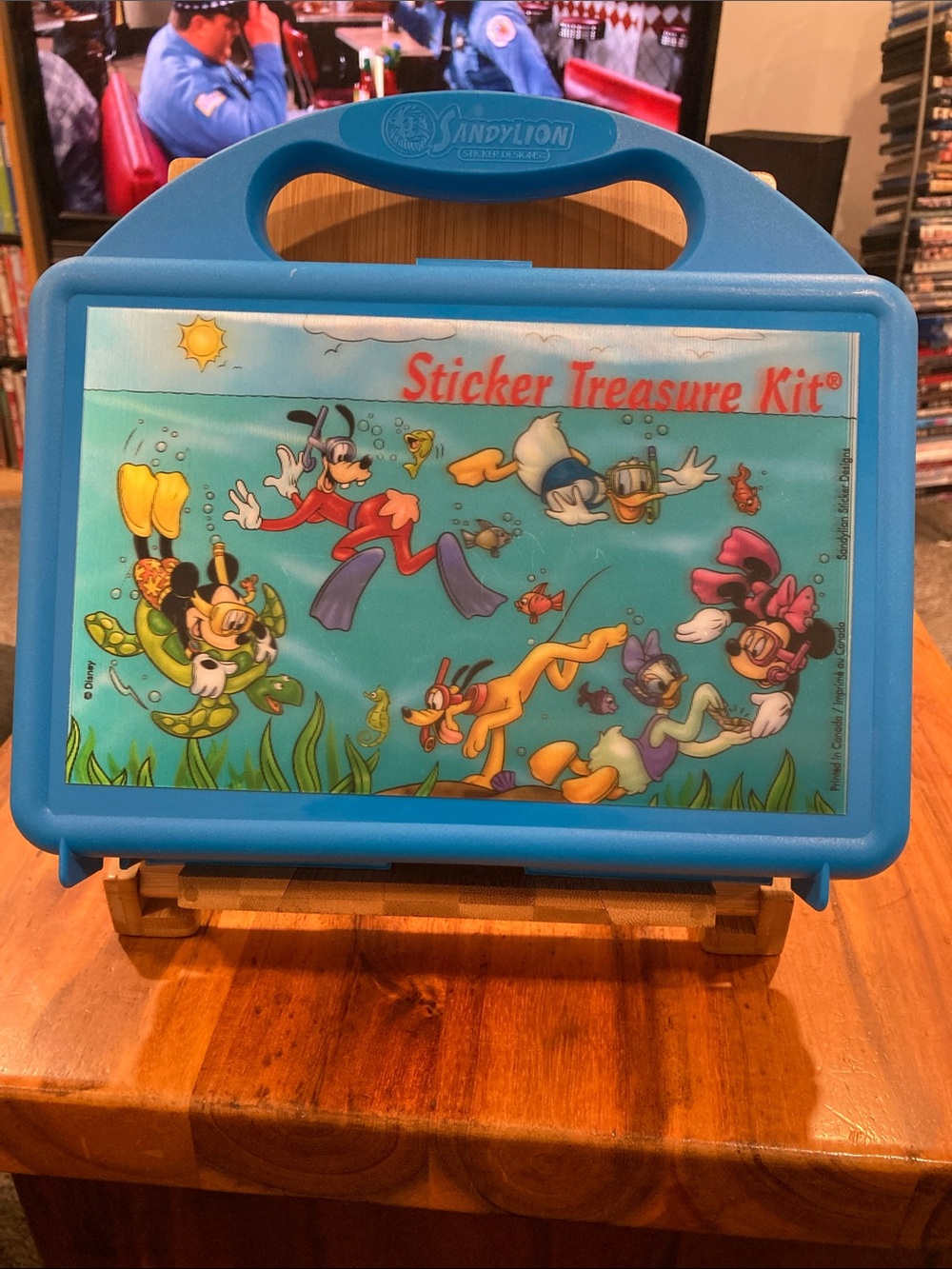 Sandy Lion Blue Sticker Treasure Kit for Kids case